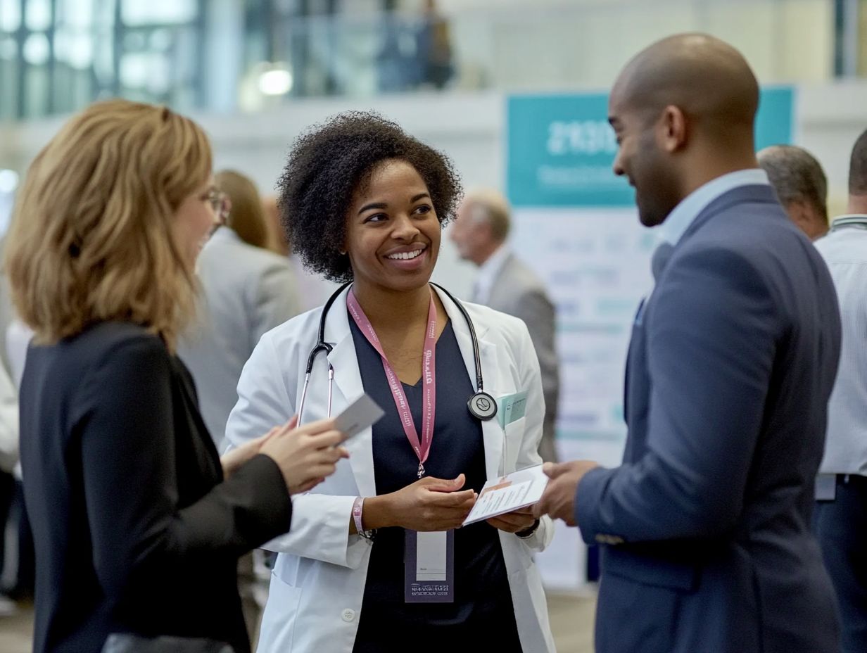 A healthcare professional networking event