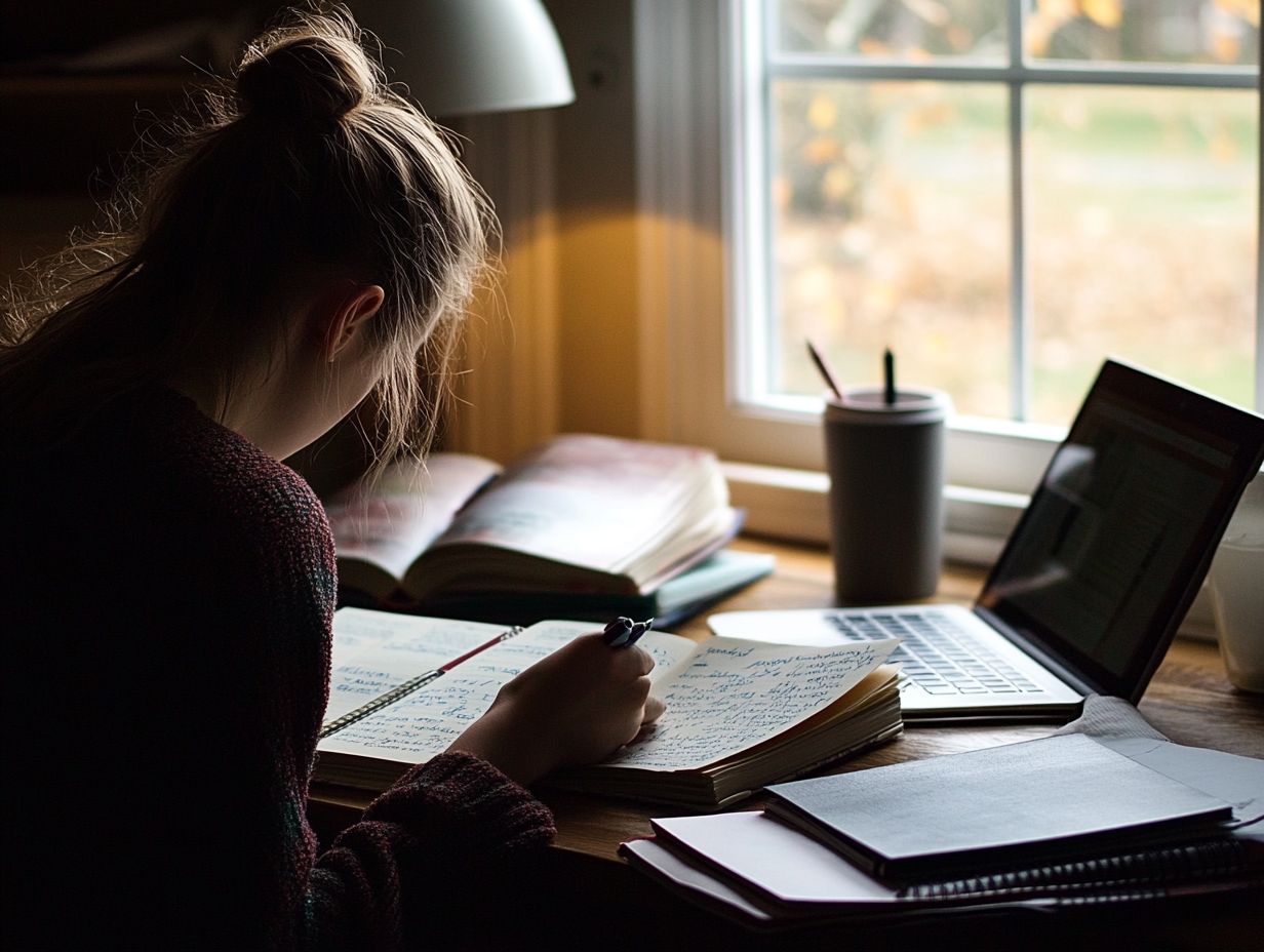 Person studying for teacher certification exams