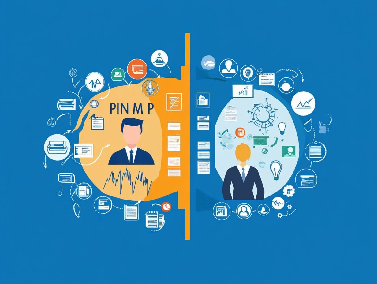 Chart showing job roles and average salaries for PMP and PgMP certified professionals