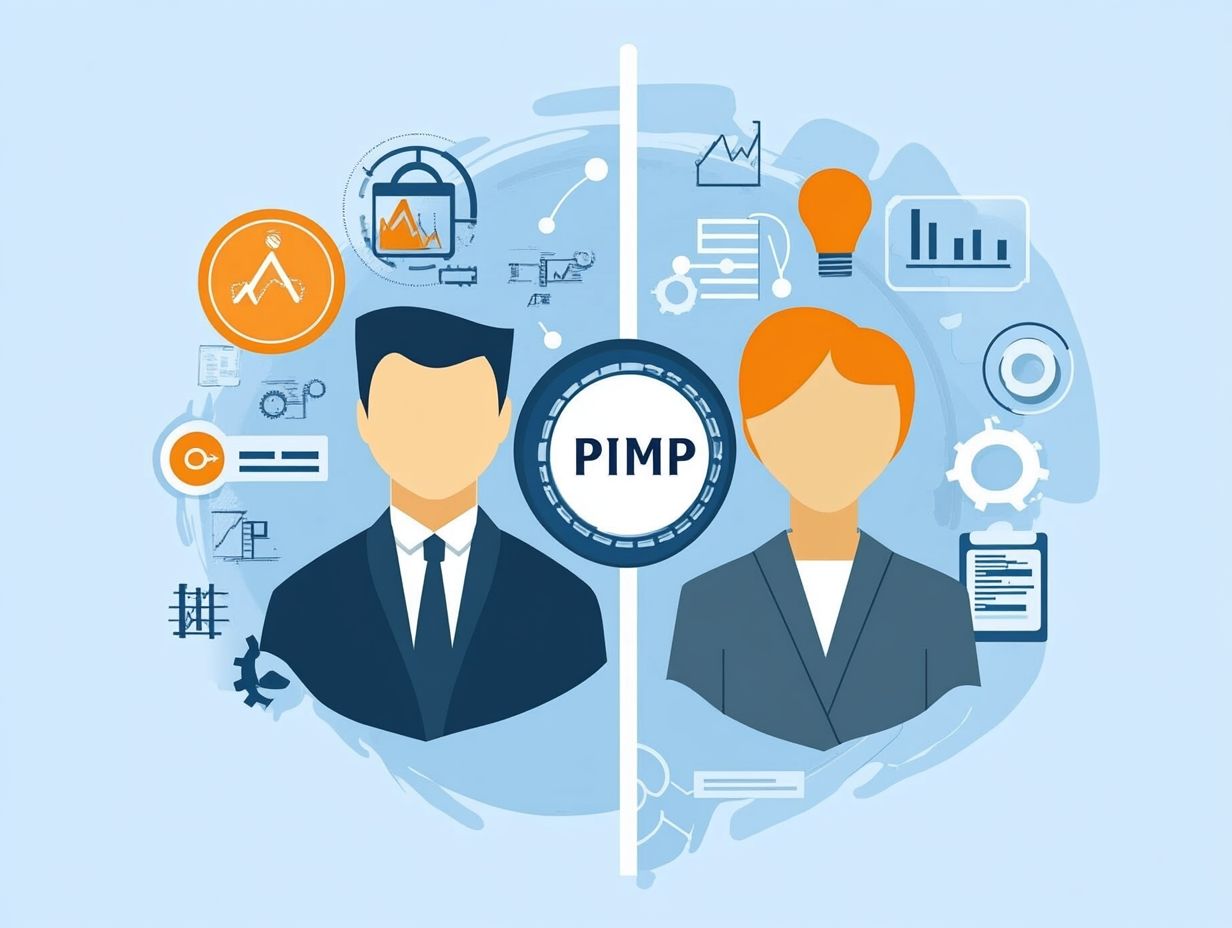 Visual comparison of PMP and PgMP eligibility requirements