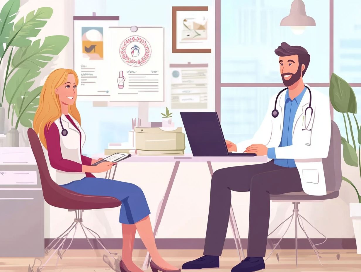 A patient consulting with a healthcare provider via telehealth